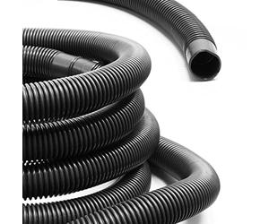 Wiltec Swimming Pool Vacuum Hose 15 m ⌀ 32 mm Black 165 g/m Suitable for Sand Filter Pumps, Floor Vacuum Cleaners, Skimmers and More
