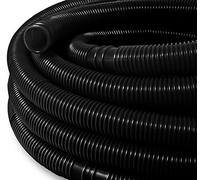 Wiltec Swimming Pool Vacuum Hose 9 m ⌀ 38 mm Black 190 g/m Suitable for Sand Filter Pumps, Floor Vacuum Cleaners, Skimmers and More