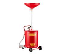 WilTec Waste Oil Drainer 68l, adjustable Height 98-157cm with 4 Wheels, Drainage via Pressurised Air
