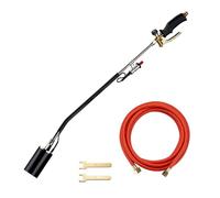 Wiltec Weed Burner with Piezo Ignition up to 1850°C Gas Burner with 120 kW, Weed Wand, Roofing Torch with 5 m Hose