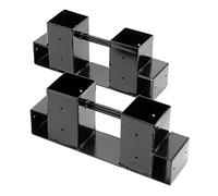 WilTec Wood Stacking Aid for Firewood in a Set of 2, Fireplace Wood Frame, Log Holder