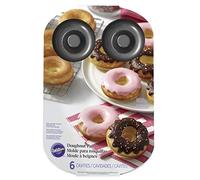 Wilton 03-3115 Doughnut Baking Tin, Non Stick, Large, 6 Hole, Steel