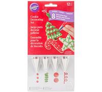 Wilton 12-Piece Christmas Cookie Decorating Set, Stainless Steel, Multicoloured, 5.72 x 22.23 x 11.43 cm