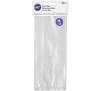 Wilton 1912-1240 Clear Party Bags With Ties, pack of 25 4 × 9½