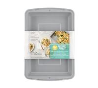 Wilton 2105-962 Rectangle Baking Tin, Recipe Right, Non Stick 33 x 22.8 x 5 cm (9 x 13in) , Silver
