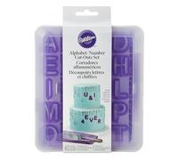 Wilton 417-7554 Letter and Number Fondant Cutters Set, 40-Piece , 21.62x14.61x0.51 cm