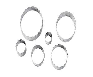 Wilton 6-Piece Oval Fondant Double Cut-Outs Set