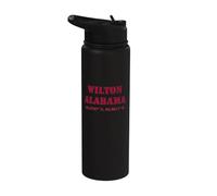 Wilton Alabama Coordinates Souvenir Stainless Steel Insulated Water Bottle