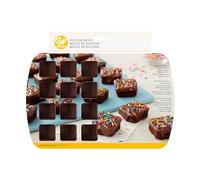 Wilton Brownie Silicone Bite-Size Mold-24 Cavity Square 1.5-inch x 1.5-inch x .75-inch, Other, Multicoloured