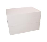 Wilton Cake Box Adjustable Height - Square Cardboard Cake Box with Lid for Transporting Wedding and Tiered Cakes - 40x30 cm - Height 20-28 cm