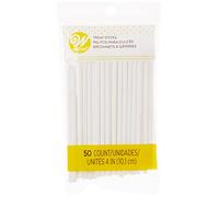 Wilton Cake Pops 10 cm, Pack of 50 Lolly Sticks Cake Pops Sticks Made of Strong Paper for Making Lollipops - Pack of 50