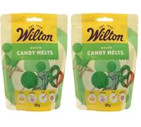 Wilton Candy Melts Dark Green: Melting Candy with Sweet Creamy Flavour for Molding, Dipping and Decorating, Optimal for Cake Pops, Candies, Cakes and Coating Treats - 125 g (Pack of 2)