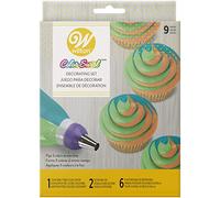 Wilton Colour Swirl Piping Set, 3-Colour Piping Bag Coupler, 9 Piece Cake Decorating Kit