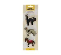 Wilton Cookie Cutter Cat Dog Horse: Stainless Steel Cookie Cutters for Biscuits, Cookies, Fondant Decorations and More, Dishwasher Safe - Set-3