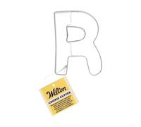 Wilton Cookie Cutter Letter R: Stainless Steel Alphabet Cookie Cutters for Biscuits, Cookies and Fondant Decorations, Dishwasher Safe - 8,5 cm