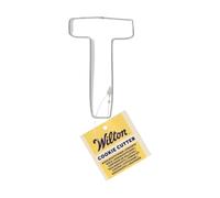 Wilton Cookie Cutter Letter T: Stainless Steel Alphabet Cookie Cutters for Biscuits, Cookies and Fondant Decorations, Dishwasher Safe - 7,5 cm