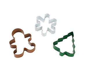 Wilton Cookie Cutters 3/Pkg-Tree, Gingerbread Man & Snowflake