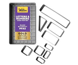Wilton Countless Celebrations Numbers & Letters Cake Tin Set, Non Stick, 36.8 x 22.8cm (14.5 x 9in)