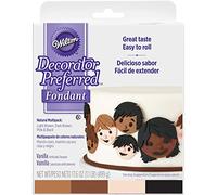 Wilton Decorator Preferred Natural Skin Tone Vanilla Cake Icing Fondant, 4-Pack