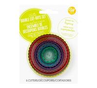Wilton Double-Sided Round Cutters Set of 6: Metal Cookie and Fondant Cutters for Baking and DIY - Set of 6