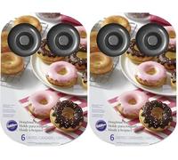 Wilton Doughnut Baking Tin, Non Stick, Large, 6 Hole (Pack of 2)