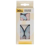 Wilton Edible Wafer Decorations Butterflies Pastel: Wafer Paper Decorations for Cakes, Cupcakes and Desserts - Ready-to-Use Edible Cake Toppers in Soft Pastel Colours - Set-8
