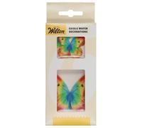 Wilton Edible Wafer Decorations Butterflies Rainbow: Edible Wafer Paper Decorations for Cakes, Cupcakes and Desserts, Ready-to-Use Edible Cake Toppers - Set-8
