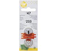 Wilton Hair and Basketweave Piping Tip Set, Standard Size, 2 pieces