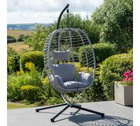 Wilton Hanging Swing Single Egg Pod Chair - Light Grey