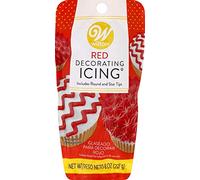 Wilton Icing 8Oz Pouch W/Tips-Red