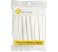Wilton Lollipop Sticks Pack of 150 - White Paper Treat Sticks for Cake Pops, Candy Pops and Molded Lollipops - 10 cm