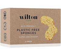 Wilton London Eco-Friendly Sponge - Plastic Free and Biodegradable - Made from Wood Pulp - Super Absorbent - Multi-Purpose - Twin Pack (Pack of 2)
