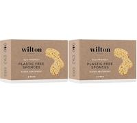 Wilton London Eco-Friendly Sponge - Plastic Free and Biodegradable - Made from Wood Pulp - Super Absorbent - Multi-Purpose - Twin Pack (Pack of 4)