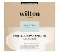 Wilton London Non-Bio Laundry Capsules (Patchouli, 100 Washes) - 100% Plastic Free Packaging, Eco Washing Detergent Pods with Essential Oils, Long-Lasting Fragrance, Plant-Based Cleaners - UK Made
