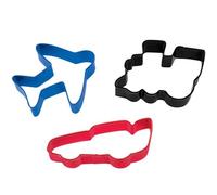 Wilton Metal Transportation Cookie Cutter Set, 3-Piece (Airplane, Train, Car)