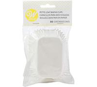 Wilton Mini Loaf Baking Liner Cups White 50 Count Bread Muffins Cake (2-Pack)