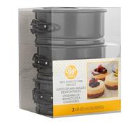 Wilton Mini Springform Baking Tins Set, Non Stick, 10.1cm, 3 Pieces