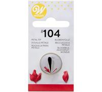 Wilton Piping Nozzle -104 RVS for Piping Bags - Cake Decoration Tools DIY Baking Accessories Pastry Cakes Muffins Churros Reusable Dishwasher Safe - -104 Petal Carded