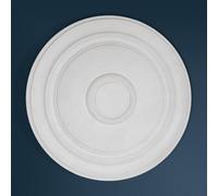 Wilton Plaster - Wcp-02 - Small Plain Georgian Plaster Ceiling Rose - White - 410mm / 16.0In Diameter