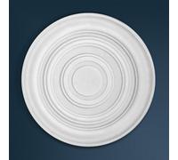 Wilton Plaster - Wcp-08 - Essex Plain Plaster Ceiling Rose - White - 480mm / 19.0In Diameter
