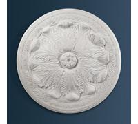 Wilton Plaster - Wcp53 - Acanthus & Guilloche Plaster Ceiling Rose - White - 530mm / 21.0In Diameter
