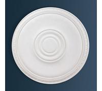 Wilton Plaster - Wcp58 - Ringed Egg And Dart Plaster Ceiling Rose - White - 520mm / 20.5In Diameter