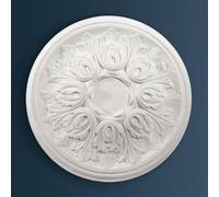 Wilton Plaster - Wcp72 - Eton Leaf Plaster Ceiling Rose - White - 360mm / 14.0In Diameter