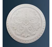 Wilton Plaster - Wcp83 - Dentil Leaf Plaster Ceiling Rose - White - 450mm / 17.5In Diameter