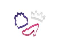 Wilton Princess Three Piece Cookie Cutter Theme Set