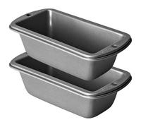 Wilton Recipe Right Non-Stick Mini Loaf Pan Set, Small Loaf Pans for Baking, 2-Piece Cookware Set, 5.75 x 3 in., Steel