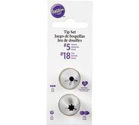 Wilton Round Piping Tip #5 Open Star Piping Tip #8 Set, 2 Pieces