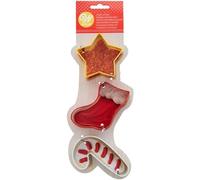 Wilton Star, Stocking & Candy Cane Cutter Set Of 3