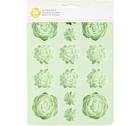 Wilton Succulents Candy Mould, Silicone, Mint, 14 Holes