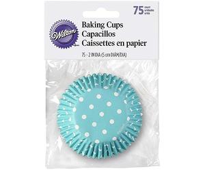 Wilton Teal Dots Baking Cases, Standard, pack of 75